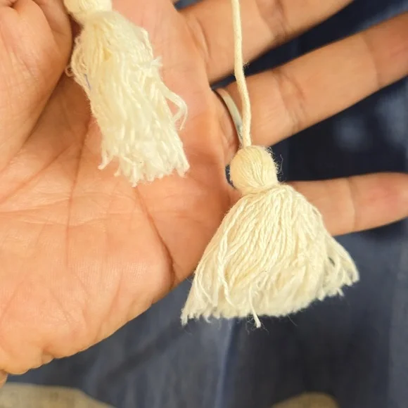 Blue Lace Trim Blouse - Picture 4 of 8